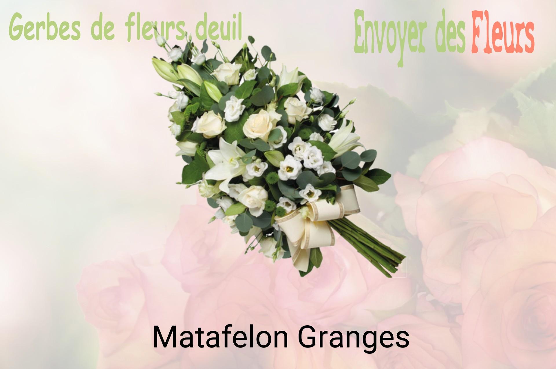 Gerbe de fleurs de deuil livrée à Matafelon-Granges